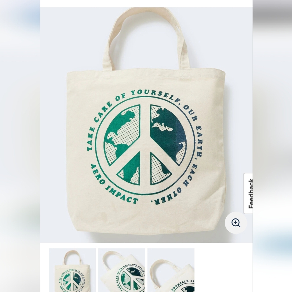 Aeropastale Tote Bag Reuseable AERO Impact Earth